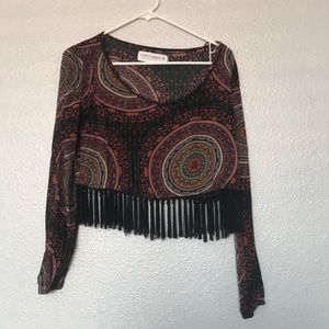 BRAND NEW CROPPED FRINGE TOP